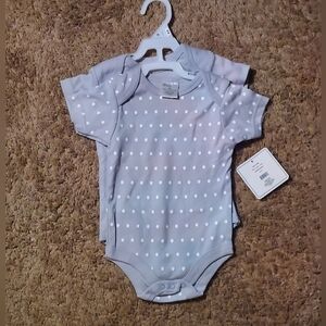 Gray Polka Dot Baby Onesies